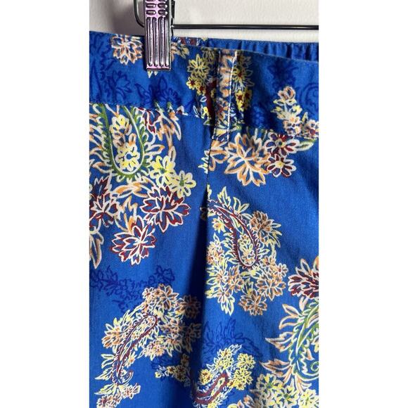 Houston White X Target Adult Blue Floral Chino Pleated Cotton Stretch Pants XL - Picture 5 of 9